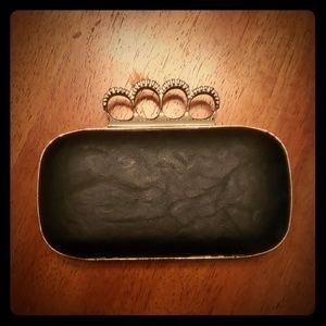 Black Leather Clutch